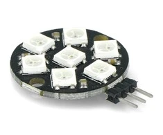 Oem Diodų žiedas LED RGB 7 x WS2812 5050 - lituotos jungtys