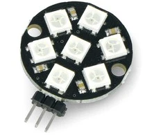 Oem Diodų žiedas LED RGB 7 x WS2812 5050 - lituotos jungtys