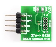Oem IDC adapteris 10 kontaktų 1.27mm - JST 1.25mm + v2 jungtys PMS7003 jutikliui
