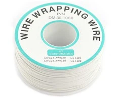 Oem Izoliuota PVC dengta 30AWG viela, skirta vynioti laidus 820Ft - balta