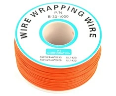 Oem Izoliuota PVC dengta 30AWG vielos vyniojimo ritė 820Ft - oranžinė
