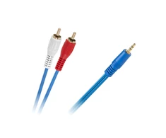 Oem Kabelis 2xRCA - AUX 3.5mm 3m Mėlynas