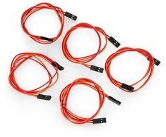 Oem Laidas 2 kontaktų lizdas rastras 2.54mm - 40cm - 5 vnt