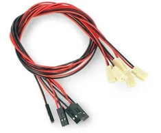 Oem Laidas su 2x2 kontaktų kištuku, 2.54mm - 40cm rastras - 5 vnt