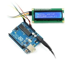 Oem LCD ekranas 2x16 simbolių mėlynas + I2C LCM1602 konverteris