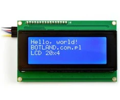 Oem LCD ekranas 4x20 simbolių mėlynas + I2C LCM1602 konverteris