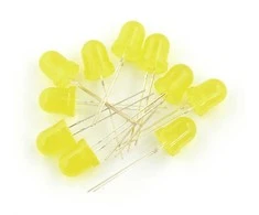 Oem LED 8mm geltonas - 10 vnt