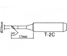 Oem Litavimo antgalis - T-2C tipo nuožulnus