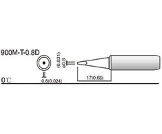 Oem Litavimo antgalis - tipas 900M T-0.8D