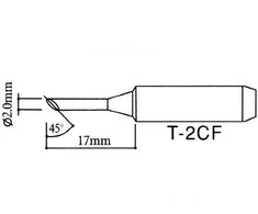 Oem Litavimo antgalis - tipas T-2CF HQ - juodas