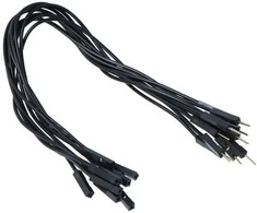 Oem Lizdas-kaištis jungiamieji laidai 20cm juodi - 10 vnt