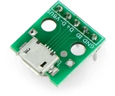 Oem Modulis su microUSB lizdu - lituotos jungtys