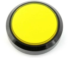 Oem Mygtukas 10 cm - geltonas - plokščias