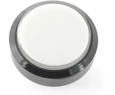 Oem Mygtukas 6cm - baltas - plokščias