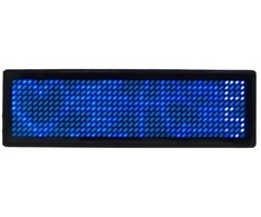 Oem Programuojama LED vardo kortelė 93 x 30 mm - USB tekstinis ekranas - mėlyna