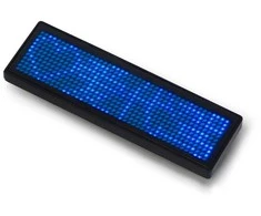Oem Programuojama LED vardo kortelė 93 x 30 mm - USB tekstinis ekranas - mėlyna