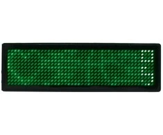 Oem Programuojama LED vardo kortelė 93x30mm - USB tekstinis ekranas - žalias