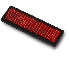 Oem Programuojama LED vardo kortelė 93x30mm - USB tekstinis ekranas - raudona
