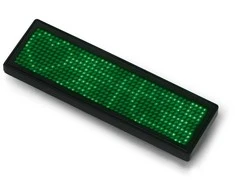 Oem Programuojama LED vardo kortelė 93x30mm - USB tekstinis ekranas - žalias