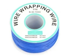 Oem Izoliuota PVC dengta 30AWG vielos vyniojimo ritė 250m - mėlyna
