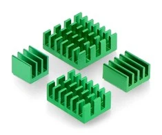 Oem Radiatorių rinkinys, skirtas Raspberry Pi - su šilumos perdavimo juosta - žali - 4 vnt