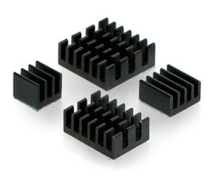 Oem Radiatorių rinkinys, skirtas Raspberry Pi - su šilumos perdavimo juosta - juodi - 4 vnt
