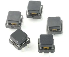 Oem Taktinis mygtukas 12x12mm dangtelis juodas - 5 vnt