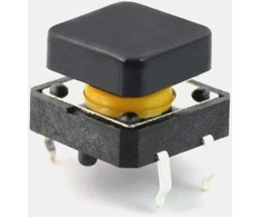 Oem Taktinis mygtukas 12x12mm dangtelis juodas - 5 vnt
