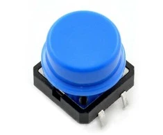 Oem Taktinis mygtukas 12x12mm su dangteliu - mėlynas - 5 vnt