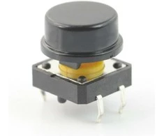 Oem Taktinis mygtukas 12x12mm su juodu dangteliu - 5 vnt