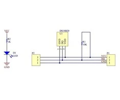 Oem Temperatūros jutiklis DS18B20+ modulis - mėlynas