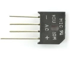 Oem Tilto lygintuvas KBU10M - 1000V/10A - plokščias - 5 vnt