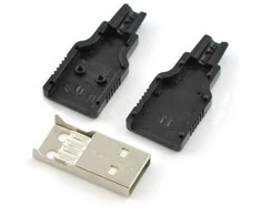 Oem USB A tipo kištukas - plastikiniam kabeliui