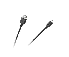 Oem USB - mini USB kabelis Juodas
