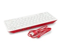 Oficiali Raspberry Pi modelio 4B/3B+/3B/2B klaviatūra, raudonai balta