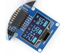 OLED ekranas mėlynas, 1.3” (A), 128x64px SPI/I2C, kampinės jungtys, Waveshare 10444