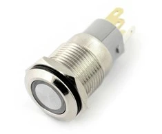 Oem ON-OFF jungiklis su fiksacija - PBW-16AP - 2A/250V - plokščias žalias apvalus