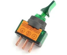 Oem ON-OFF jungiklis ASW-14D su LED, 12V/20A - žalias