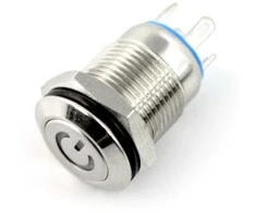Oem ON-OFF jungiklis monostabilus - PBW-12BPW - 2A/250V - plokščias raudonas