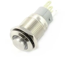 Oem ON-OFF jungiklis monostabilus - PBW-16BP - 2A/250V - žalias apvalus