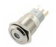 Oem ON-OFF jungiklis monostabilus - PBW-16BPD - 2A/250V - plokščias žalias taškinis apšvietimas