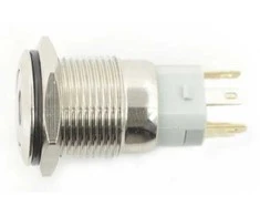 Oem ON-OFF jungiklis monostabilus - PBW-16BPD - 2A/250V - plokščias žalias taškinis apšvietimas
