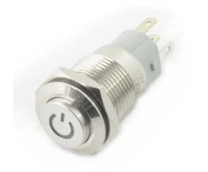 Oem ON-OFF jungiklis monostabilus - PBW-16BPW - 2A/250V - žalias/raudonas