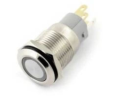 Oem ON-OFF jungiklis su fiksacija - PBW-16AP - 2A/250V - plokščias raudonas apvalus