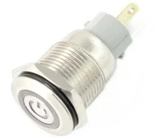 Oem ON-OFF jungiklis su fiksacija - PBW-16APP - 2A/250V - plokščias žalias/raudonas