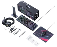 Onikuma TZ5008 5-in-1 Gaming Set: Keyboard + Mouse + Headset + Mouse Pad + Stand