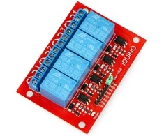 Openplatform Relės modulis Iduino 4 kanalai - 10A/250VAC kontaktai - 5V ritė
