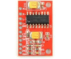 Openplatform PAM8403 5V 3W stereo garso stiprintuvas - dviejų kanalų - raudonas