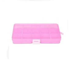 Oem Organizatorius 15 skyrių 175x100x22mm - rožinė - konteineris smulkiems daiktams