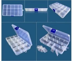 Oem Organizatorius 15 skyrių 175x100x22mm - rožinė - konteineris smulkiems daiktams